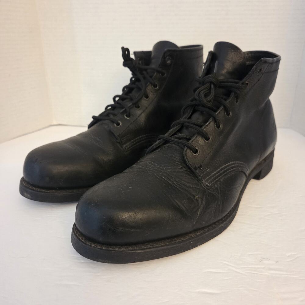Frye Prison Service Boots Mens 13 M Black Leather Made In USA Excellent